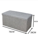Opvouwbaar opbergbank -zitbank met opbergsysteem-grijs 76 * 38 * 36cm