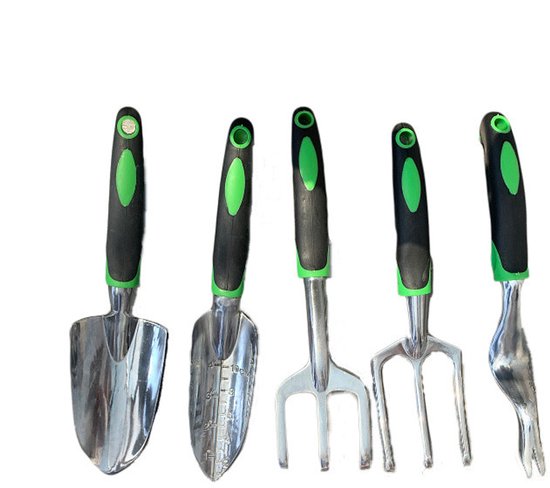 Tuingereedschap Set 9-Delig – Aluminium Tuingereedschapset met Draagtas – Snoeischaar, Schep, Hark & Meer – Tuinieren