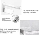 Toiletrolhouder zonder boren - Zelfklevend - RVS - Met plakstrip-- zilver