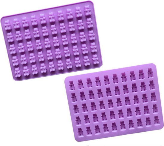 TDR-Gummy beer vorm  ijsblokjes-Siliconen mal + pipet -set van 4 (rood, blauw, groen, oranje)