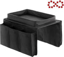 Bankstel Tray met Organizer – Dienblad Voor Armleuning – Zwart