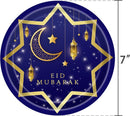 81 delig feestdecoratie set - islamitische Thema: Eid Mubarak / Ramadan / Suikerfeest - met tafelkleed, borden, servetten en bestek