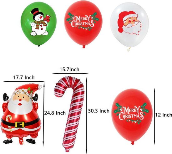 90 delig kerstfeestset - Thema: Merry Christmas - Versiering voor feestjes, verjaardag - feestdecoratie