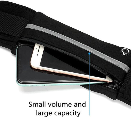 TDR - Heuptasje sport – running belt met Waterfleshouder zwart