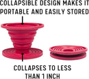 Opvouwbare siliconen koffie filter rood