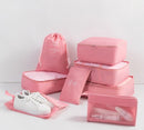 Packing Cubes 9-Delig – Koffer Organizer Reistassen – Duurzame Bagage Opbergset – Roze