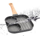 Merkloos 3-in-1 grillpan met temp antiaanbaklaag