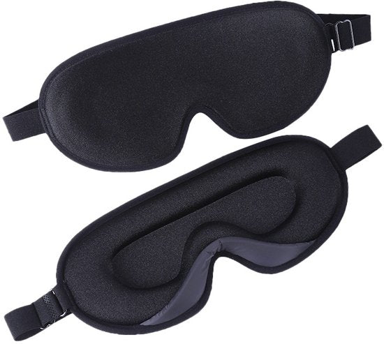Slaapmasker voor mannen en vrouwen, 3D zijden slaapmasker, zacht en comfortabel, zwart slaapmasker, geschikt voor dutjes, reizen, ploegendienst