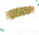 4 Rollen Jute Touw met Prachtig Bladeren Patroon- Kerstlint - Cadeaulint - Decoratielint-10meter lang -Olijfgroen