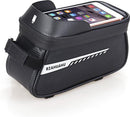 Waterdichte Fietsstuurtas Met Aanraakscherm En Zonneklep, Fietstelefoontas Met Grote Capaciteit (voor Iphone Samsung En Andere Smartphones Onder 6,5 Inch)-  zwart 21 * 9 * 10,5 cm