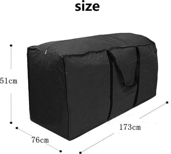 Weerbestendige Opbergtas - Groot 173x76x51 cm - Zwart