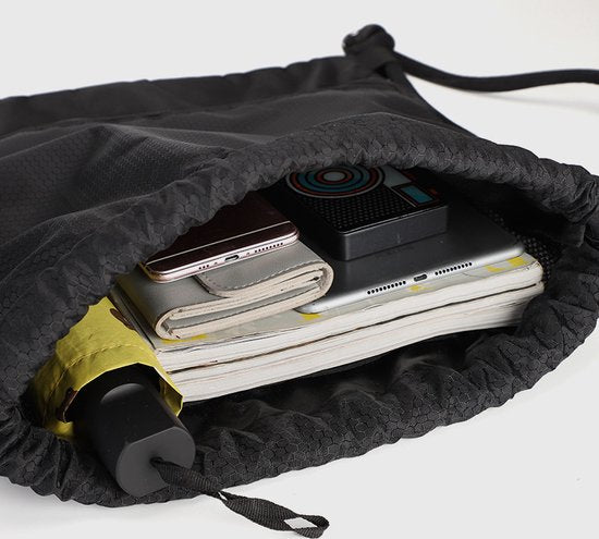 Waterdichte 55L rugzak met trekkoord - Zwart