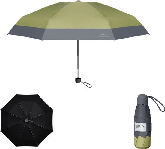 TDR Opvouwbare Paraplu - Windproof UV-SPF 50+ - Matcha Groen