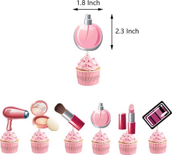 49-delig Roze Make-up Verjaardagset - Feestdecoratie