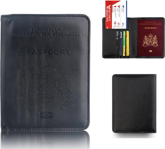Unikorf Luxe paspoort & pasjeshouder - RFID - zwart