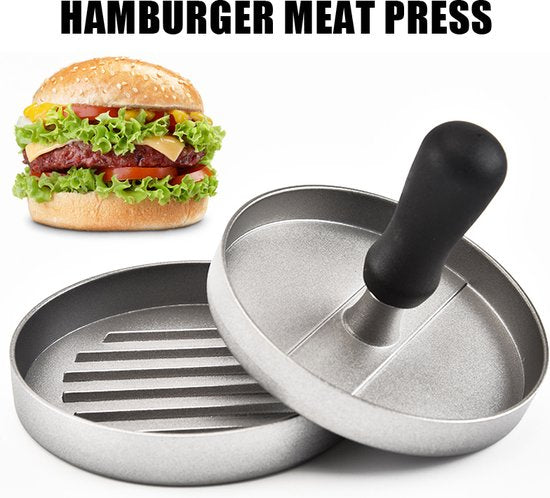 Hamburgerpers-Hamburger maker-Antiaanbaklaag-BBQ-Kookgerei (+ 100 gratis waxpapiertjes )