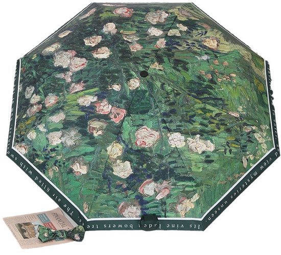 Opvouwbare bloemparaplu UPF50+ windproof 97 cm hemelsblauw