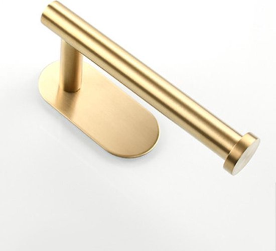 Toiletrolhouder RVS Goudkleurig - Zelfklevend