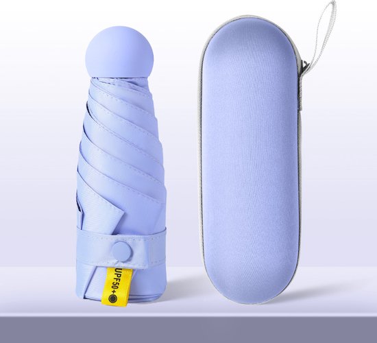 TDR--Opvouwbare Paraplu -Windproof-Zonbescherming Anti-Uv UPF50 + met gratis Reisetui- Paars