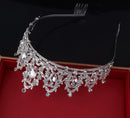 Elegante Zilver-Witte Kroon met 3A Waterdiamanten – Voor Verjaardagen, Huwelijksfeesten en Gala's