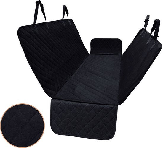 TDR - Hondendeken Auto Achterbank en Kofferbak - Beschermhoes -Autobench voor hond - Honden Deken Auto Achterbank 137*147CM -zwart