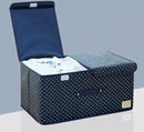 TDR-2 Stuks Opbergdoos voor kleding - 50x30x25cm - Marineblauw ( 2 Stuks )