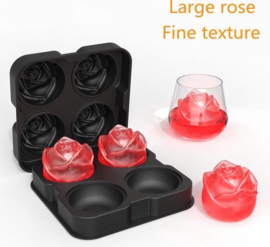 Siliconen ijsblokjesvorm - Rozen ijsbal Maker met Deksel