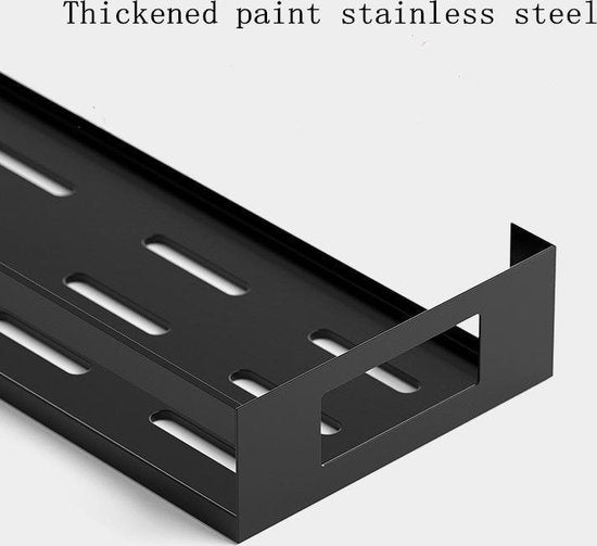 Kruidenrek RVS - Perforatievrij - 40x13x6 cm - Zwart