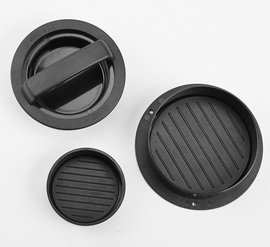 TDR Hamburgerpers 3-in-1 met 100 waxpapiertjes