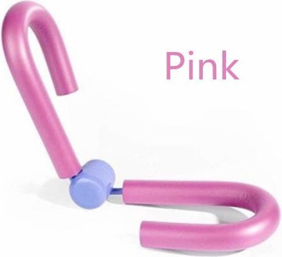 Fitness & Massage Set - De ultieme combinatie voor verbetering van lichaamsvorm en ontspanning - 1x Multifunctionele fitness en afslank klem & 1x Massage handvat met Rollers - Roze