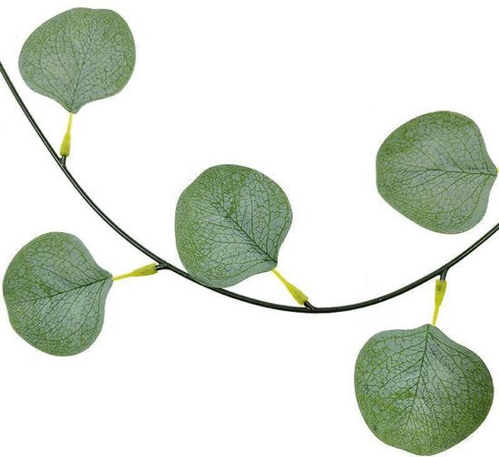 led lichtstring/lichtsnoer eucalyptusbladeren wijnstok licht 10meter 100 lampjes-wekt op batterij