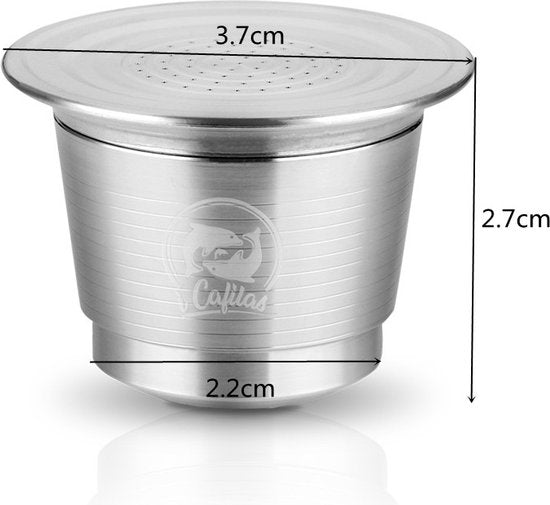 5-delige RVS Nespresso Capsule Set met Tamper en Accessoires