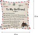 TDR -Sierkussensloop- 45x45 cm  - leuk als cadeau voor naar vriendin -  "To my girlfriend"