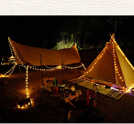 LED bal lichtsnoer warm wit 12m 100 lichtjes bal USB 8 funct