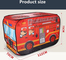 TDR-kinder auto tent -speelhuistent- opvouwbare tent - Brandweerwagen 112*70*75CM