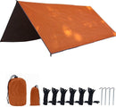 TDR - Outdoor Draagbaar Zonnescherm Met Opbergtas - Waterdicht-SPF - Tarps voor Kamperen300 * 300cm - 3-4Personen - Orange