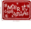 2 stuks Luxe Kerst Vloerkleed – Merry Christmas Design – Antislip, Zacht en Waterabsorberend - 40x60 cm