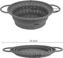 2 stuks Innovatieve Opvouwbare Siliconen Vergiet – Multifunctioneel Keukenaccessoire - Voedselveilig & Hittebestendig - Makkelijk Schoon te Maken - Ruimtebesparend Design-grijs