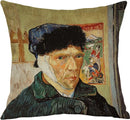 TDR - Sierkussensloop - van katoen en linnen - 45 x 45 cm - Thema: van Gogh ,Zelfportret 45*45cm