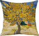 TDR -Sierkussensloop - van katoen en linnen - 45 x 45 cm - Thema: van Gogh , Moerbeiboom