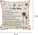 TDR - Sierkussensloop - 45x45 cm  - leuk als cadeau voor dochter naar moeder -  leuk voor moederdag -  "To my mom"