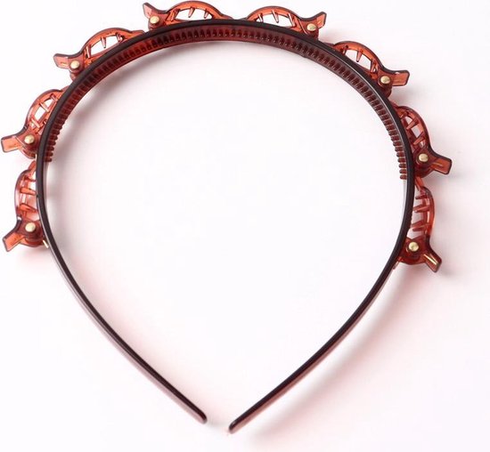 Dubbellaags Twist Vlecht Hoofdband - 1x Zwart, 1x Bruin