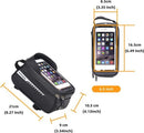Waterdichte Fietsstuurtas Met Aanraakscherm En Zonneklep, Fietstelefoontas Met Grote Capaciteit (voor Iphone Samsung En Andere Smartphones Onder 6,5 Inch)-  zwart 21 * 9 * 10,5 cm