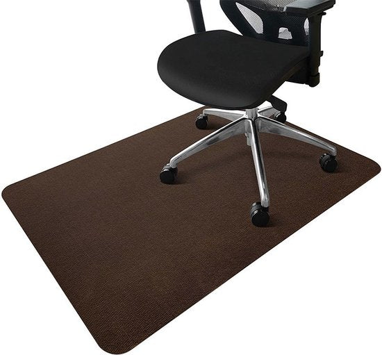 Bureaustoel Mat met Antislip onderzijde- vloerbeschermer -90*120 CM-bruin