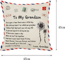 TDR - Sierkussensloop- 45x45 cm  - leuk als cadeau voor grootmoeder naar kleinzoon -  "To my grandson"