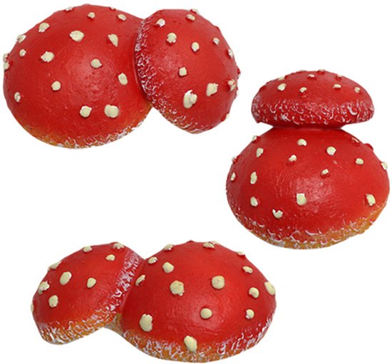 Simulatie rode paddenstoel landschapsdecoratie hars rode pad