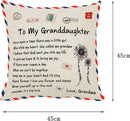 TDR -Sierkussensloop - 45x45 cm  - leuk als cadeau voor grootmoeder naar kleindochter -  "To my granddaugher"