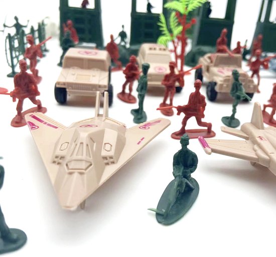 305 stuks Militaire Basisfiguren Set-soldaten speelgoed-Inclusief Militaire auto's, vliegtuigen , gebouwen en onderzeeboten