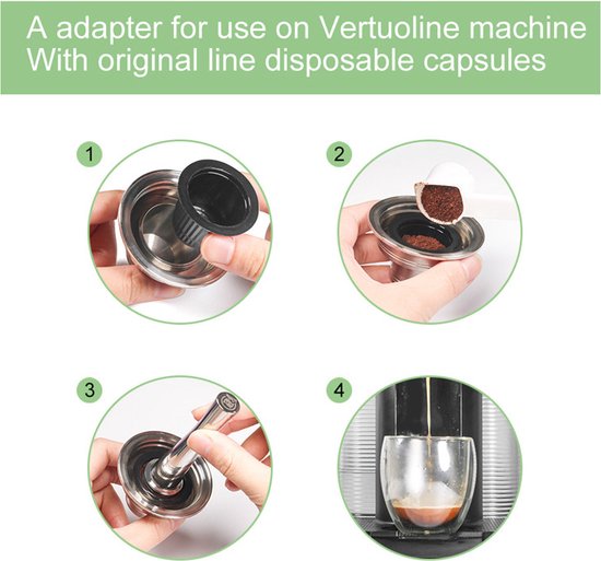 Nespreso naar vertuo capsule converter -Hervulbare Koffiecup