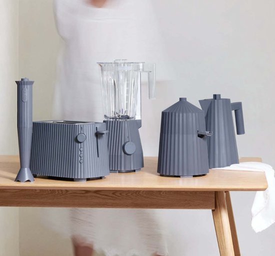 Alessi Plissé Waterkoker - 1,7L - Kunststof - Grijs